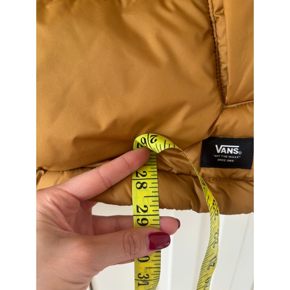 Vans Medium Two-Tone Puffer Jacket Yellow and Beige - Picture 6 of 8